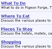 Inside Pigeon Forge Forums