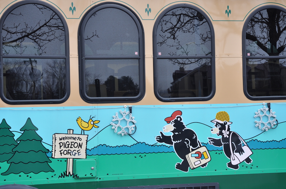 Pigeon Forge trolley bus