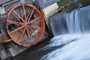 Closeup of the water wheel at the Pigeon Forge Mill.
