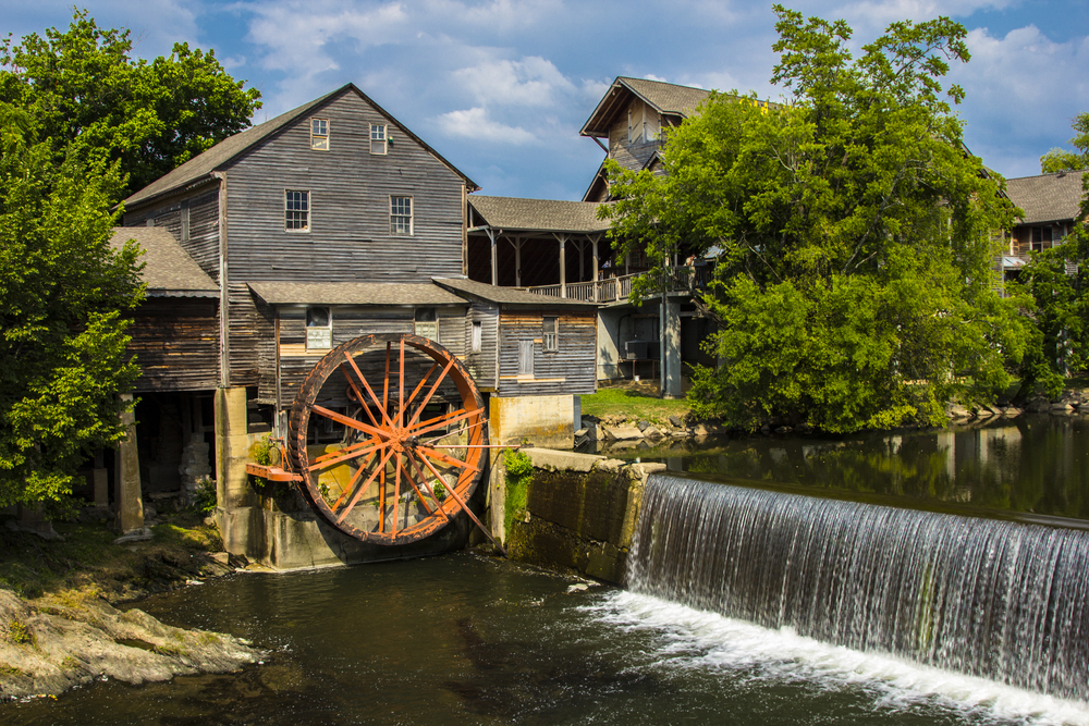 Scenic photo of the Pigeon Forge Mill.